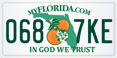 FL license plate 0687KE