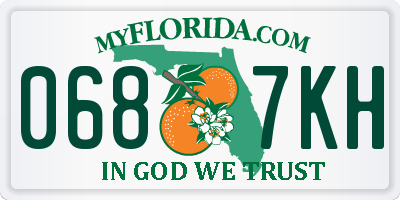 FL license plate 0687KH