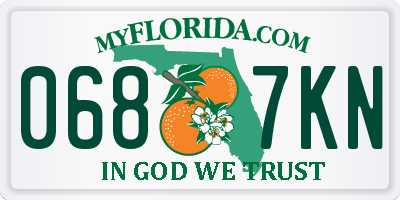 FL license plate 0687KN
