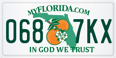 FL license plate 0687KX