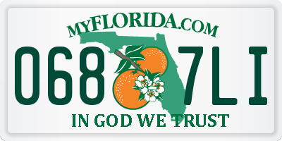 FL license plate 0687LI