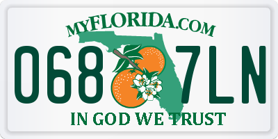 FL license plate 0687LN