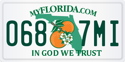 FL license plate 0687MI