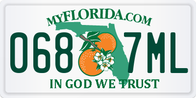FL license plate 0687ML