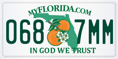 FL license plate 0687MM