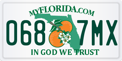 FL license plate 0687MX