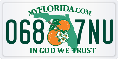 FL license plate 0687NU