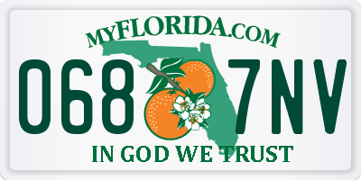 FL license plate 0687NV