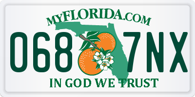 FL license plate 0687NX