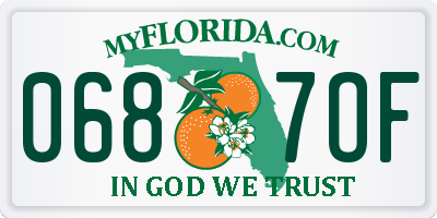 FL license plate 0687OF