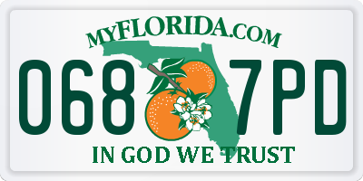 FL license plate 0687PD