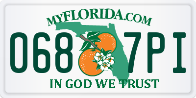 FL license plate 0687PI