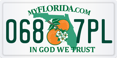 FL license plate 0687PL