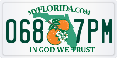 FL license plate 0687PM