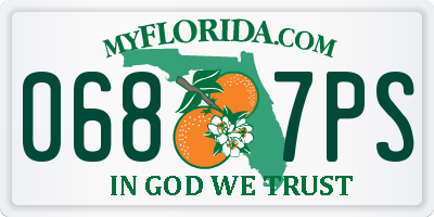 FL license plate 0687PS