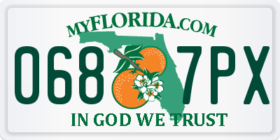 FL license plate 0687PX