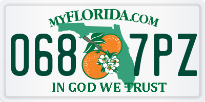 FL license plate 0687PZ