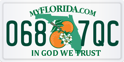 FL license plate 0687QC