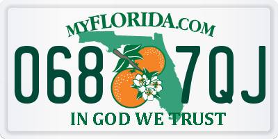 FL license plate 0687QJ