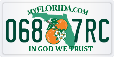 FL license plate 0687RC