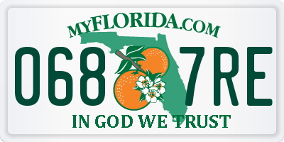 FL license plate 0687RE