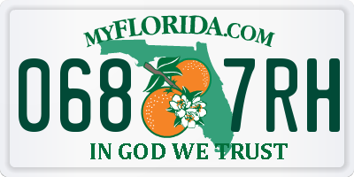 FL license plate 0687RH