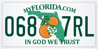 FL license plate 0687RL