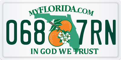 FL license plate 0687RN