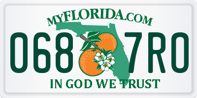 FL license plate 0687RO