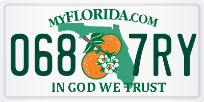 FL license plate 0687RY