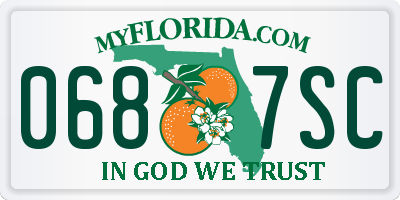 FL license plate 0687SC