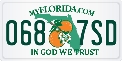 FL license plate 0687SD