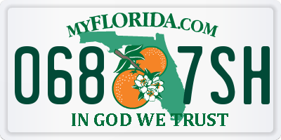FL license plate 0687SH