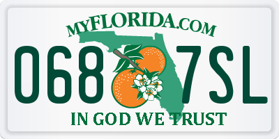 FL license plate 0687SL