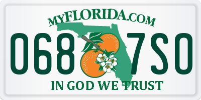 FL license plate 0687SO