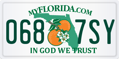 FL license plate 0687SY