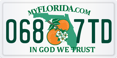 FL license plate 0687TD