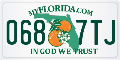 FL license plate 0687TJ