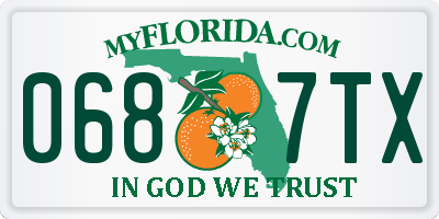 FL license plate 0687TX