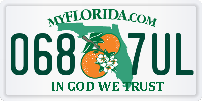FL license plate 0687UL