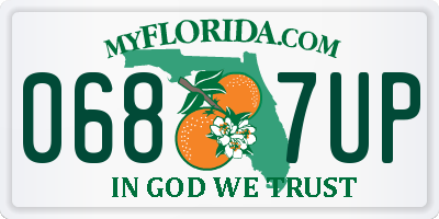 FL license plate 0687UP
