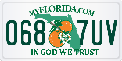 FL license plate 0687UV