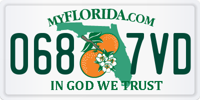 FL license plate 0687VD