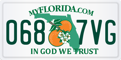 FL license plate 0687VG