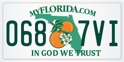FL license plate 0687VI