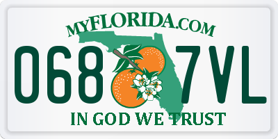 FL license plate 0687VL