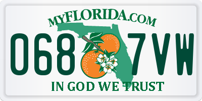 FL license plate 0687VW