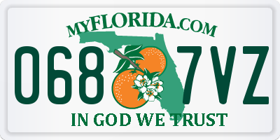 FL license plate 0687VZ