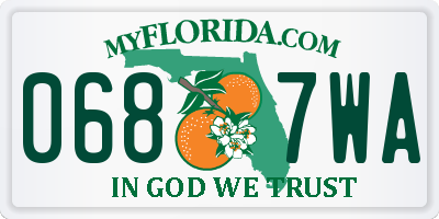 FL license plate 0687WA