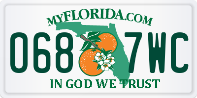 FL license plate 0687WC